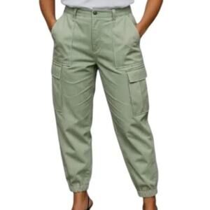 Abercrombie & Fitch Size L Light‎ Olive Cargo Jogger Pants